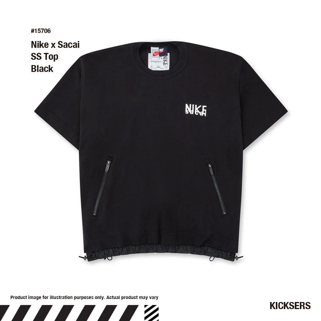 Nike Sacai SS Top Black サカイショートスリーブトップブラック (Nike