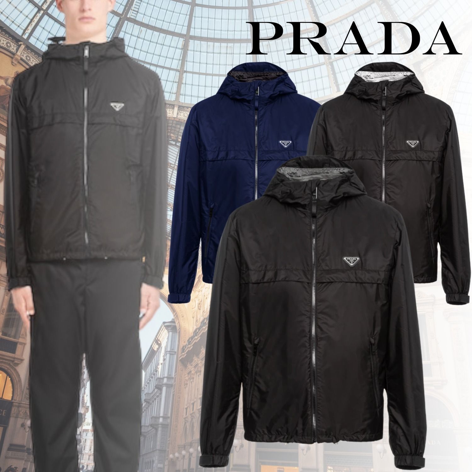 PRADA プラダ Re-Nylon リナイロン Jacket フードジャケット (PRADA