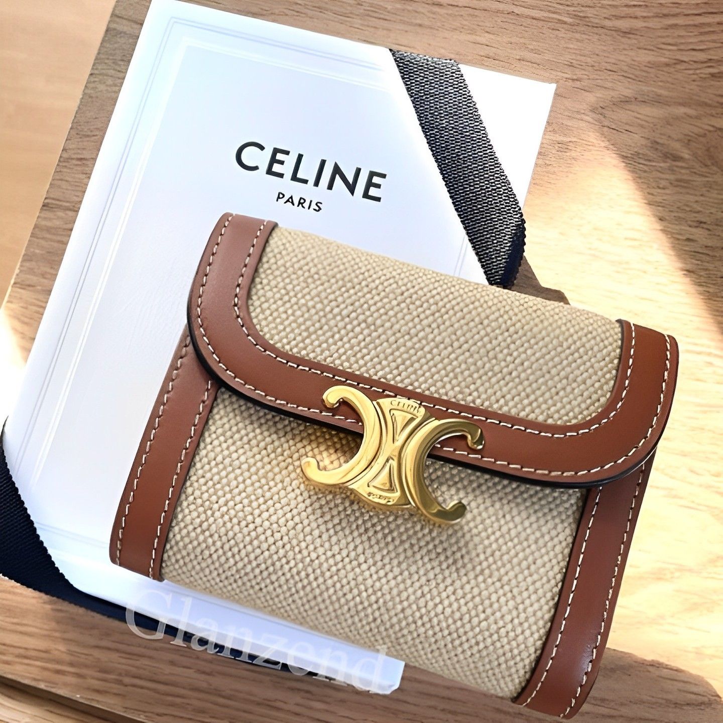CELINE】トリオンフ テキスタイル スモール ウォレット (CELINE