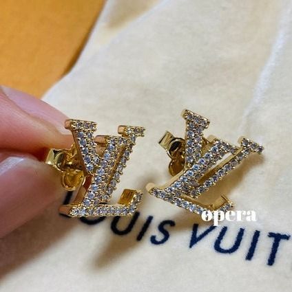 すぐ届く Louis Vuitton ピアス LV アイコニック ストラス 人気 (Louis