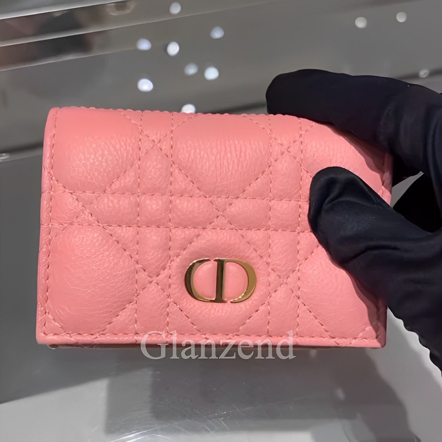 Dior】《Dior Caro XS》カナージュ カーフスキン ウォレット (Dior