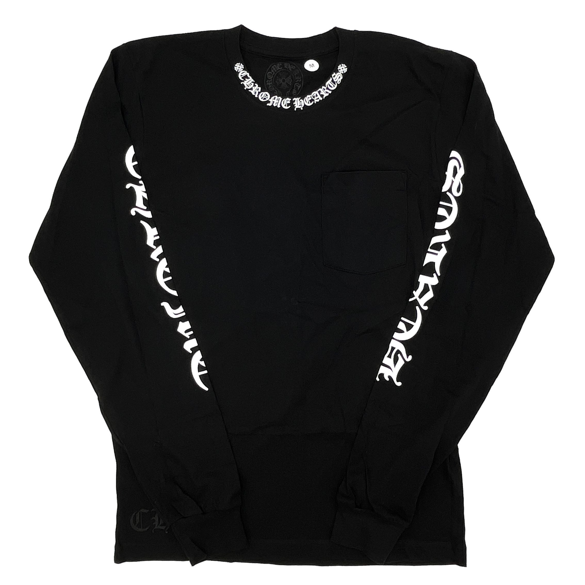 関税込 Chrome Hearts Neck Line Logo L/S T-Shirt ネックロゴT
