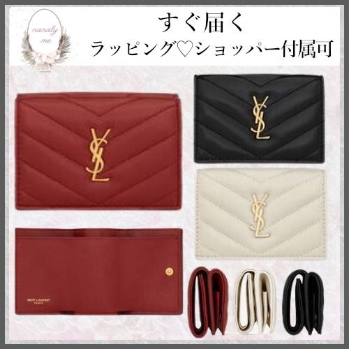 使い勝手抜群♪】サンローラン ミニ財布 (Saint Laurent/折りたたみ