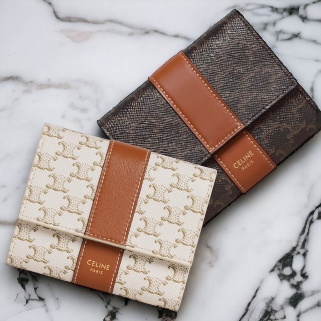 希少 CELINE セリーヌ スモール トリフォールドウォレット 三つ折り財布