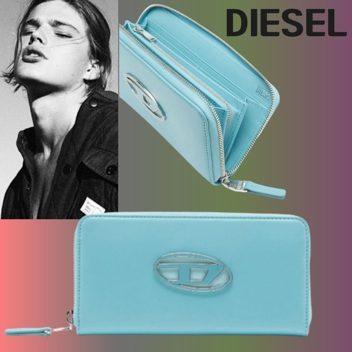 DIESEL】新作☆綺麗めブルー色☆長財布☆国内発送で安心 (DIESEL/長