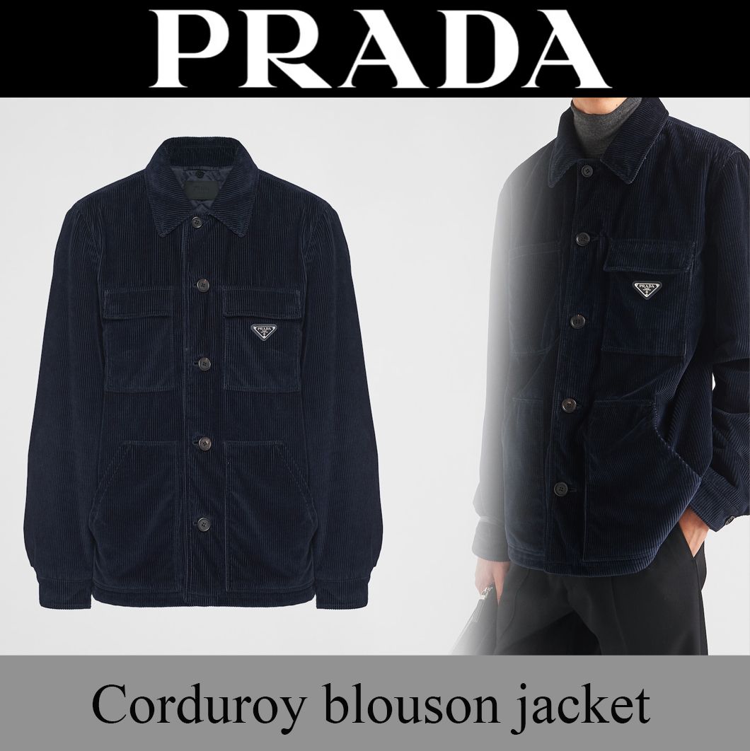 PRADA コーデュロイ ブルゾン ジャケット