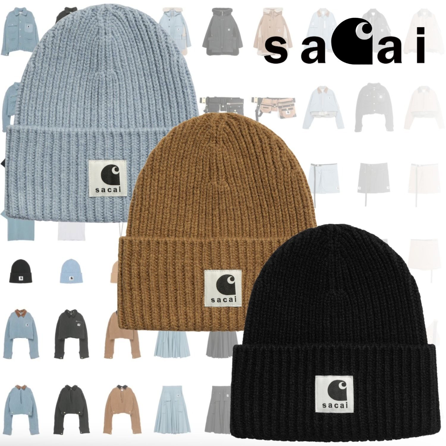 SACAI Carhartt WIP サカイ カーハート Beanie ニットビーニー (sacai