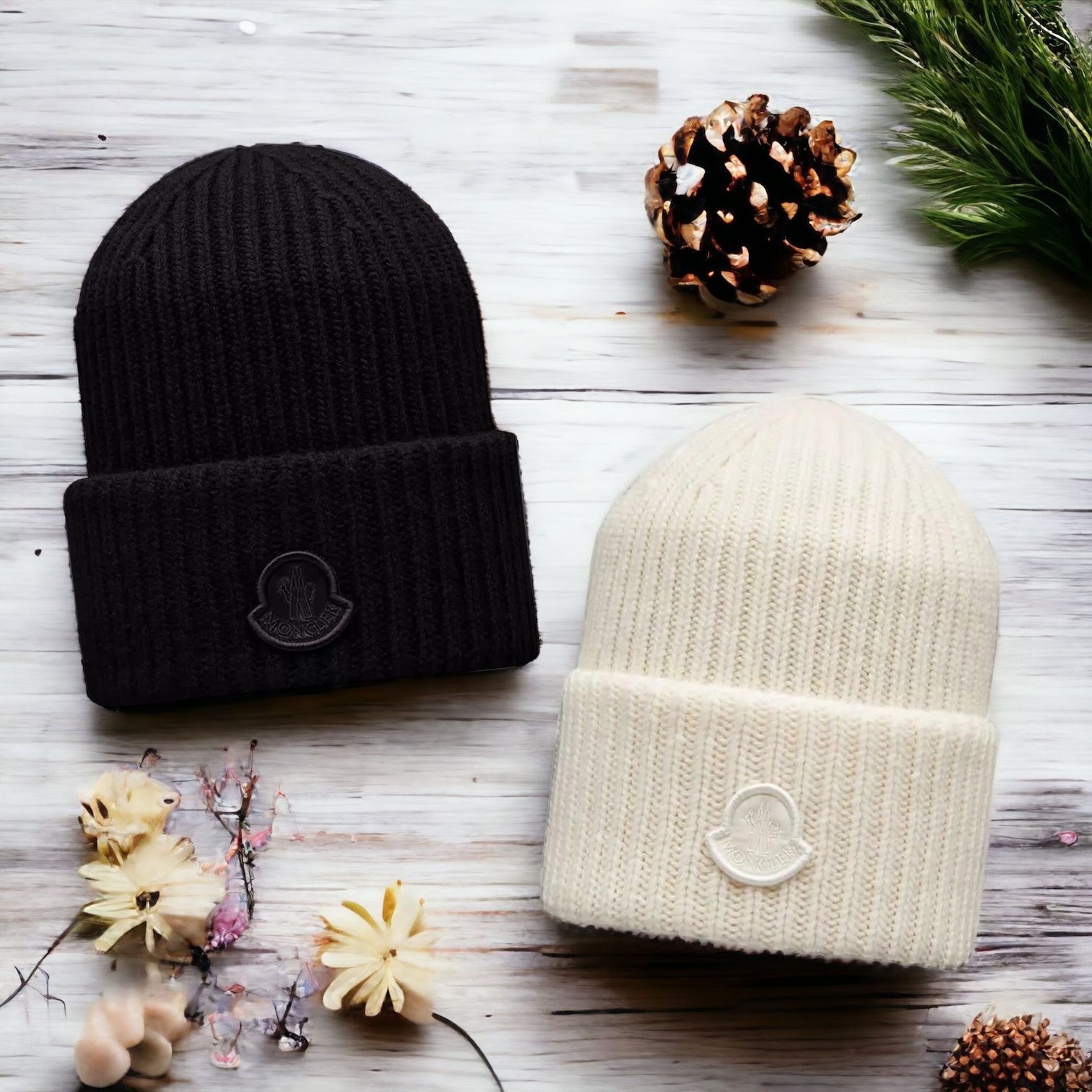 ☆MONCLER☆モンクレール☆キッズLサイズ☆アイボリー☆ビーニー☆