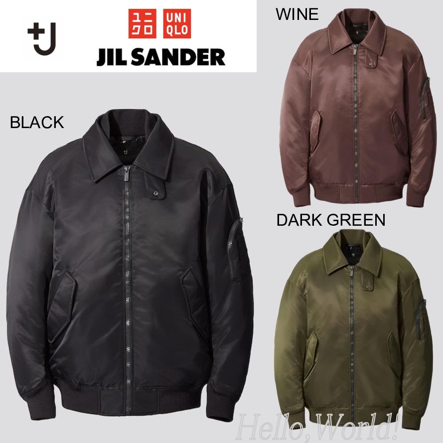 UNIQLO+Jユニクロジルサンダー ダウンオーバーサイズリブブルゾン 最