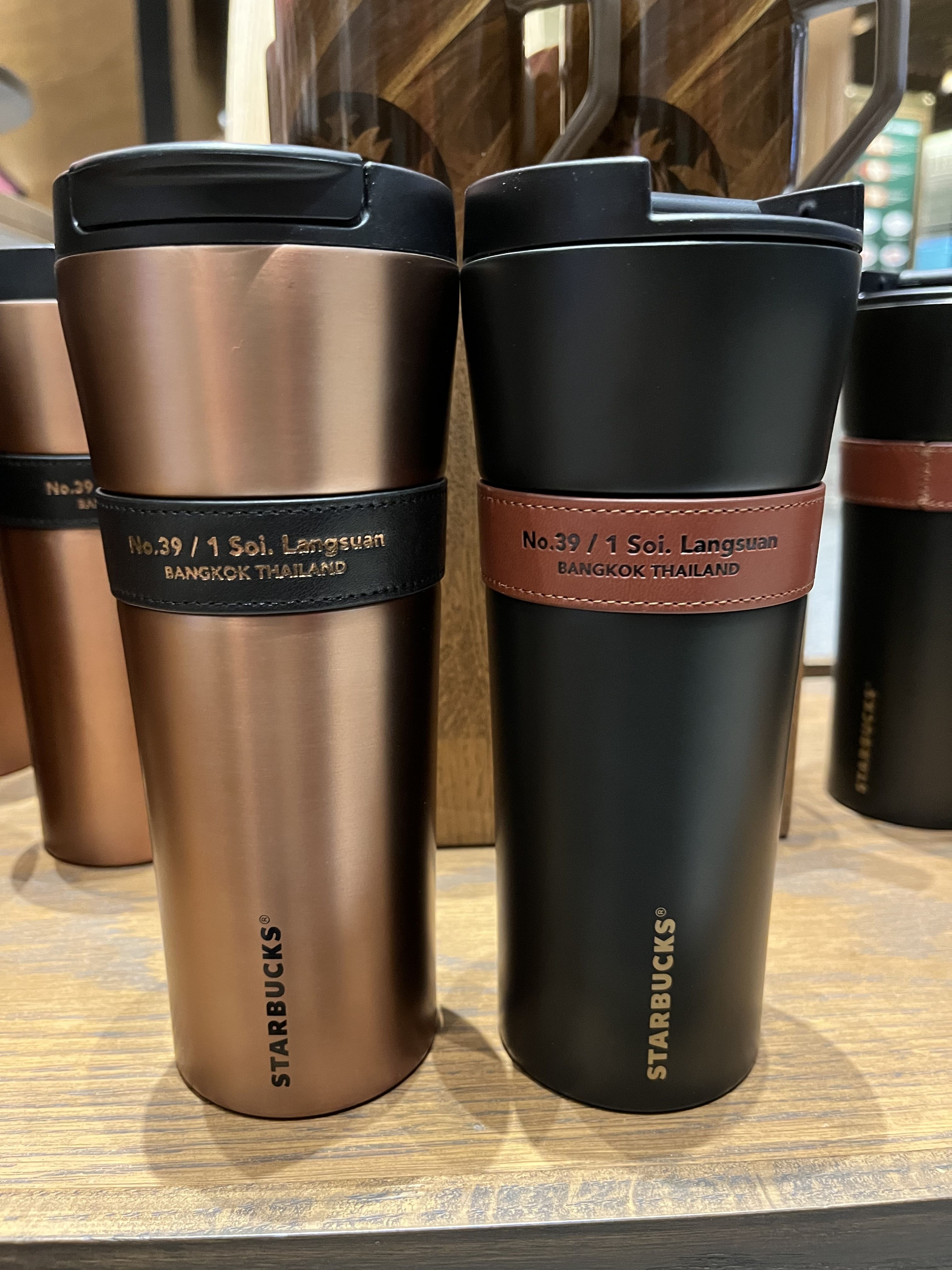 スタバ タンブラー 革スリーブ ウォーターボトル (Starbucks