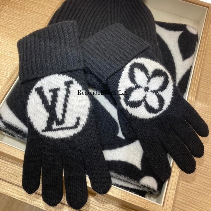 指先まで暖かい】☆LOUIS VUITTON☆LV Medallion 手袋 (Louis Vuitton