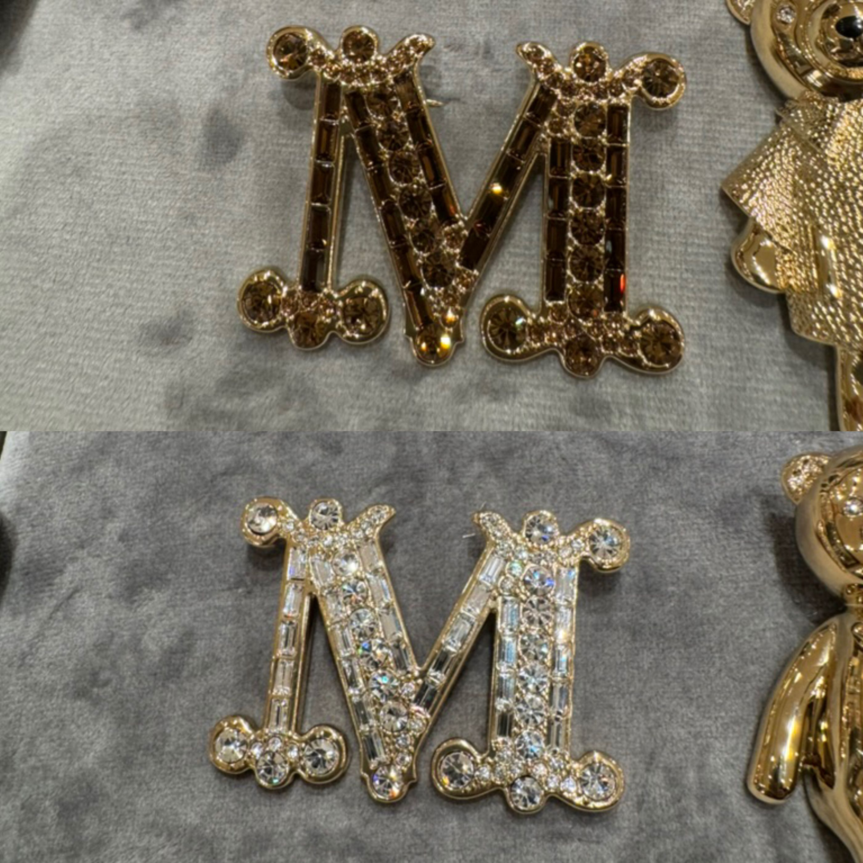 MaxMara【入手困難】MaxMaraGram☆クリスタル ブローチ☆全色 (Max