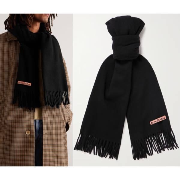 関税込】人気◇ACNE STUDIOS アクネ◇ロゴ ウール マフラー (Acne