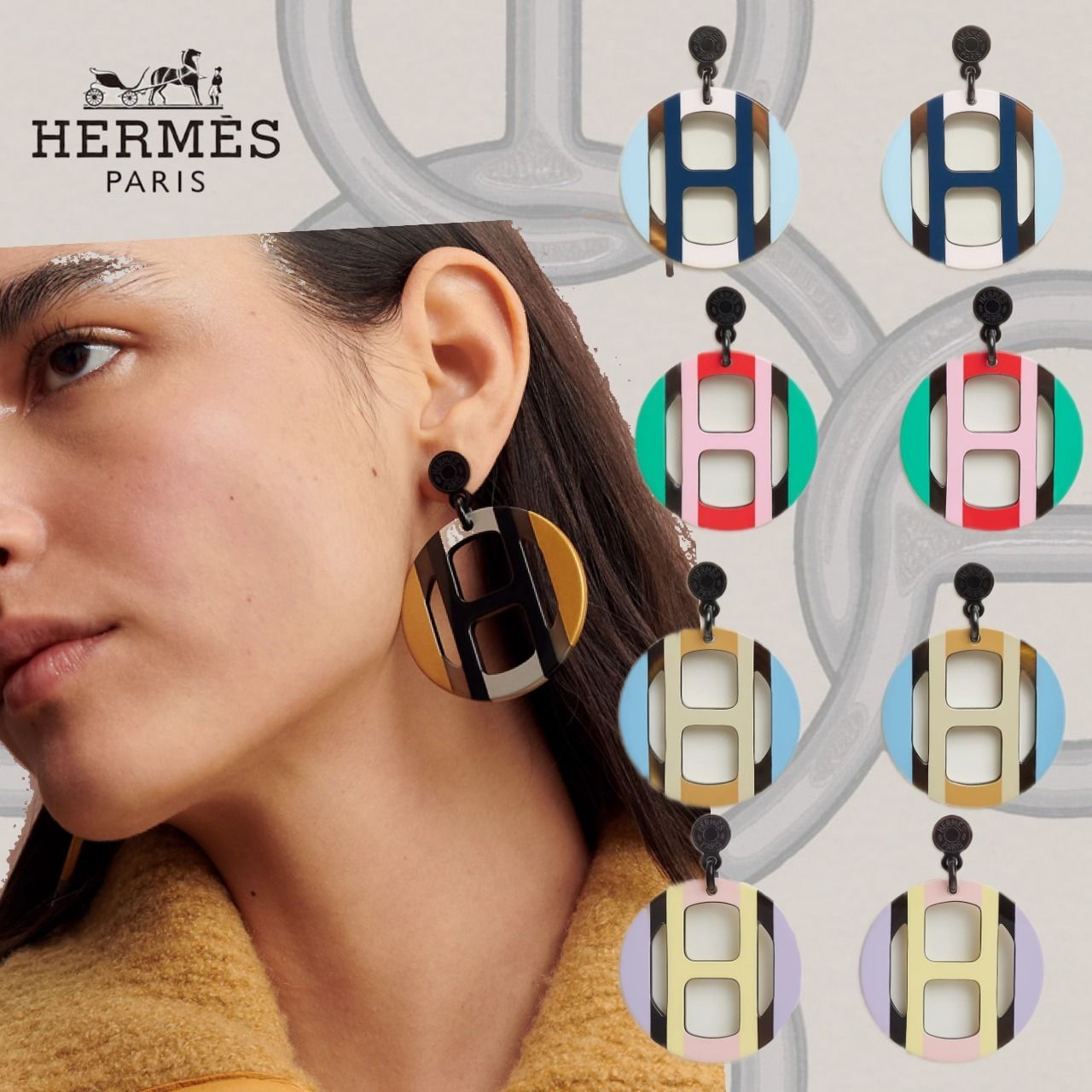 HERMES Hエキップピアス