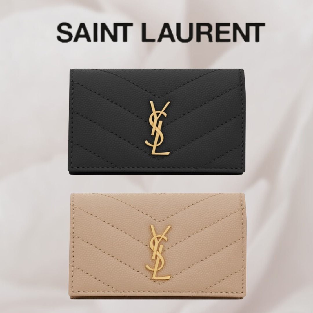 SAINT LAURENT】エンボスレザー カサンドラ スリム キーケース (Saint