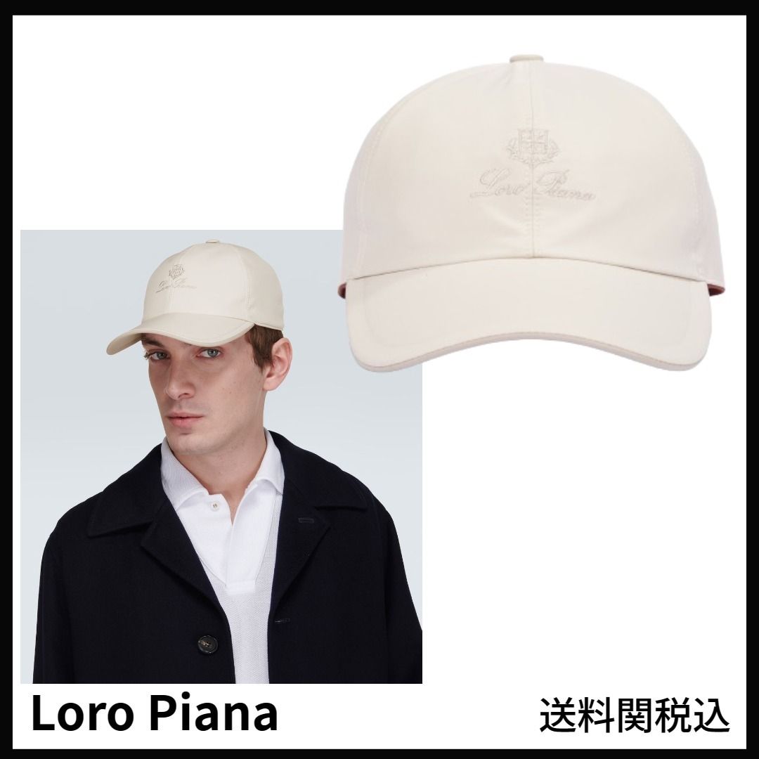 送料関税込み☆LORO PIANA☆ロゴ入りベースボールキャップ (Loro Piana