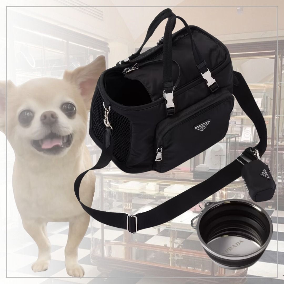 話題 PRADA◇Re-Nylon×サフィアーノレザー ペットバッグ セット (PRADA