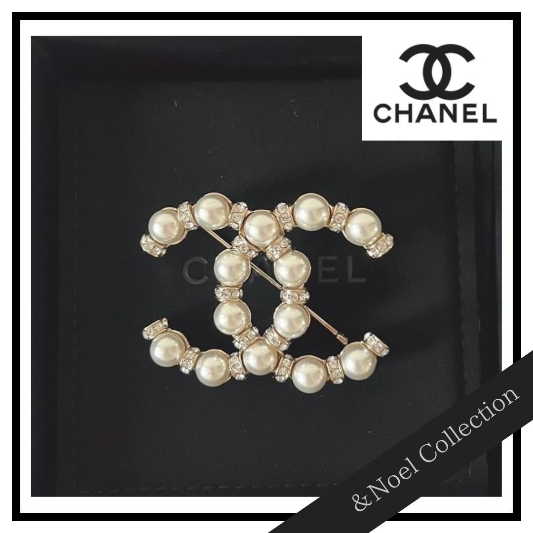 CHANEL CC ブローチココマークパール