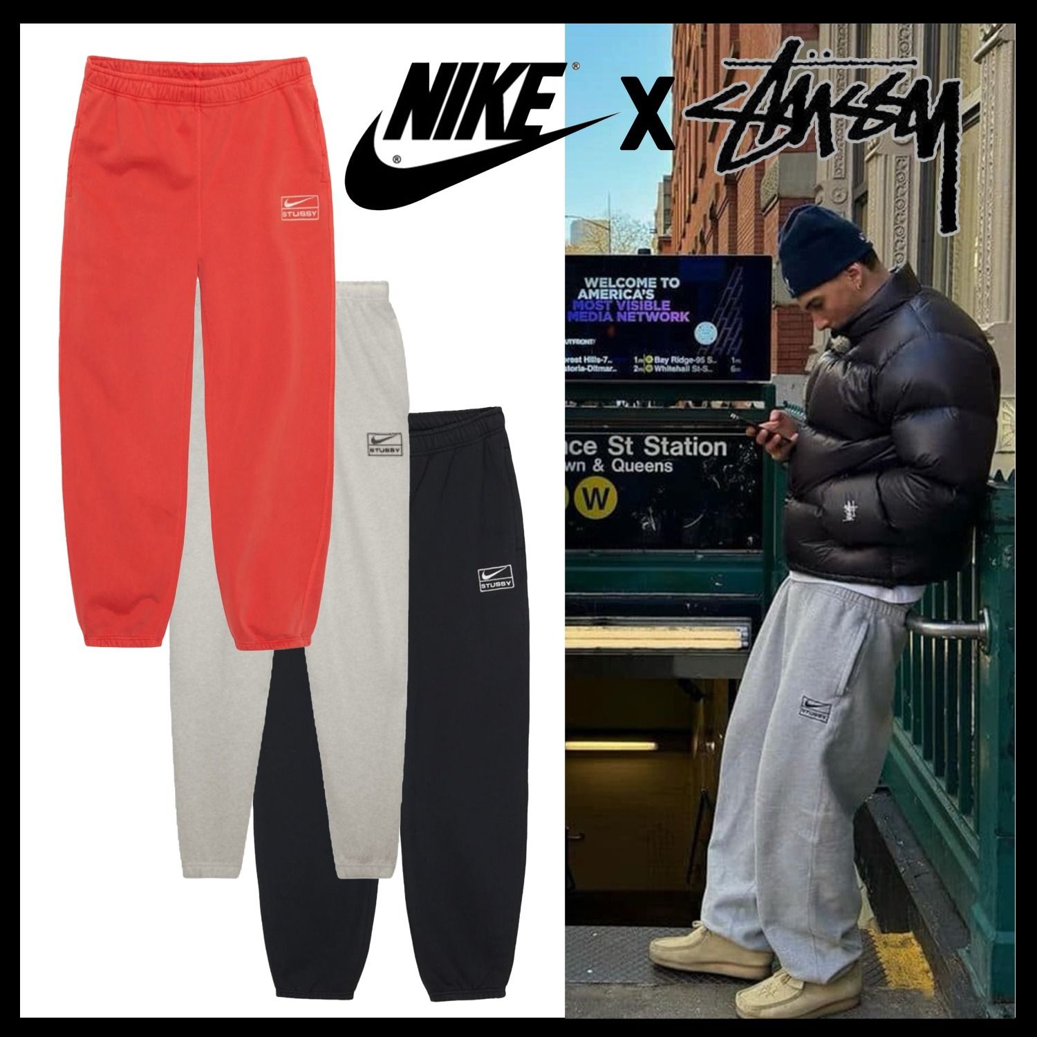 Nike x Stussy】Washed Fleece Pants / 追跡付 (STUSSY/スウェット