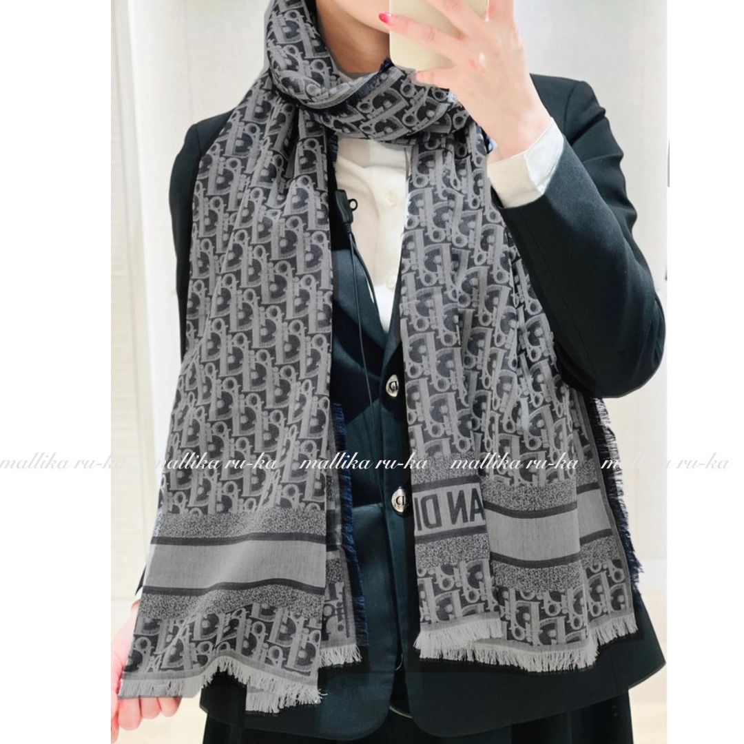 国内発【DIOR】ディオール オブリーク マフラースカーフ (Dior