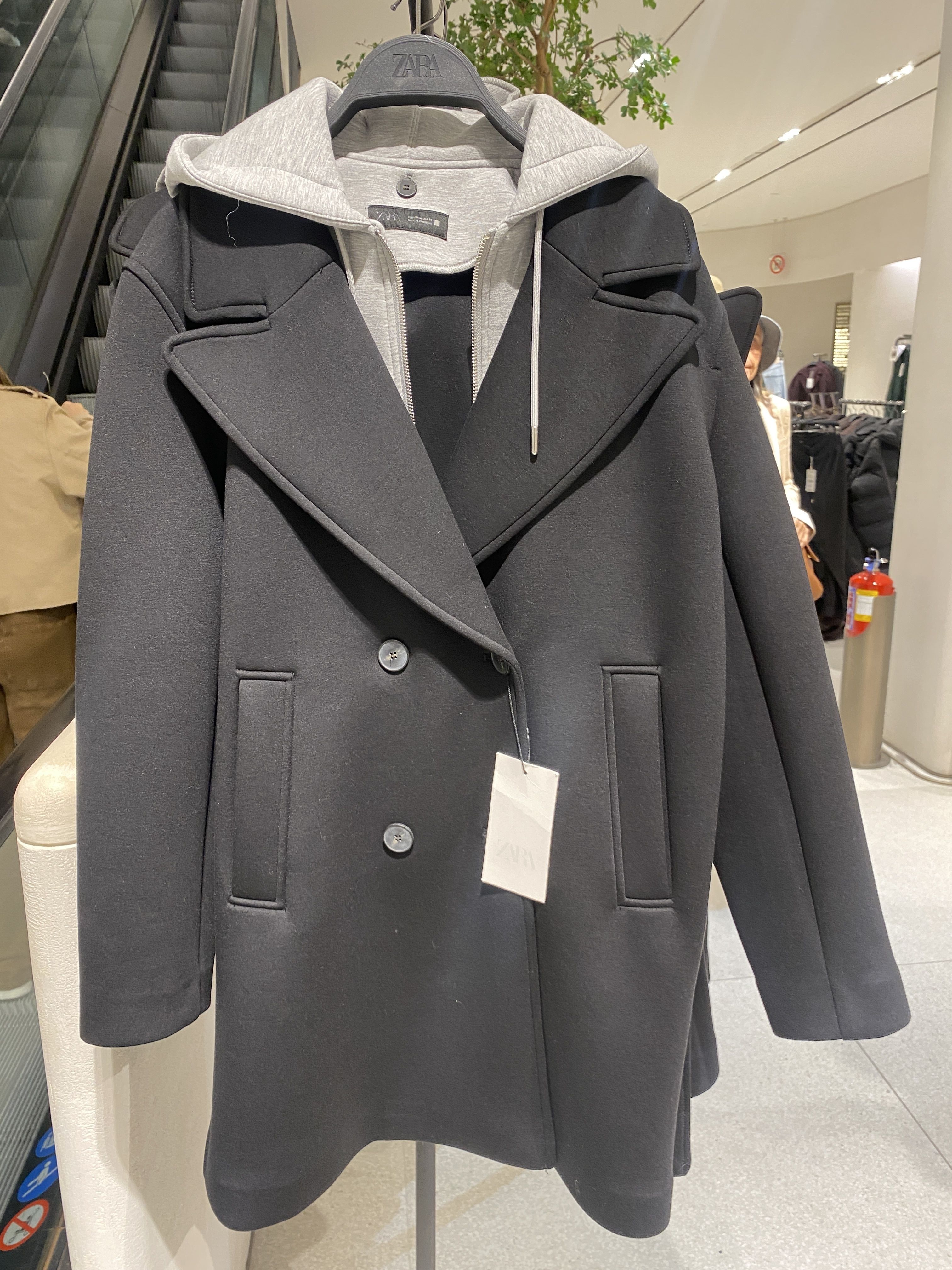 ZARA】デタッチャブルフード コントラストコート 8073/264 (ZARA