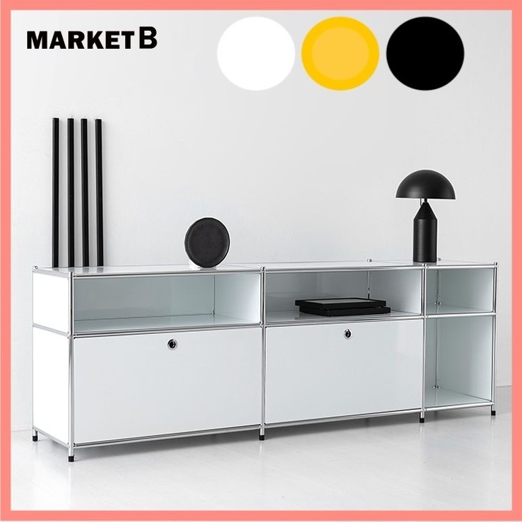 MARKET B モジュールタイプ ホワイト 2扉 収納ラック