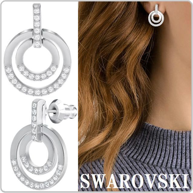 SWAROVSKIスワロフスキーLattitudeドロップピアス追跡送料関税込