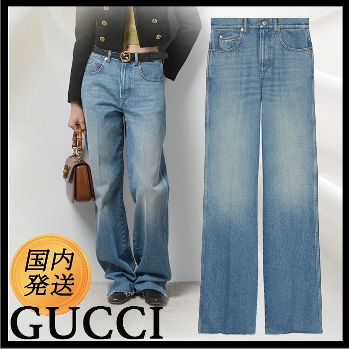 国内発送☆GUCCI】デニム パンツ スリム ホースビット (GUCCI/デニム