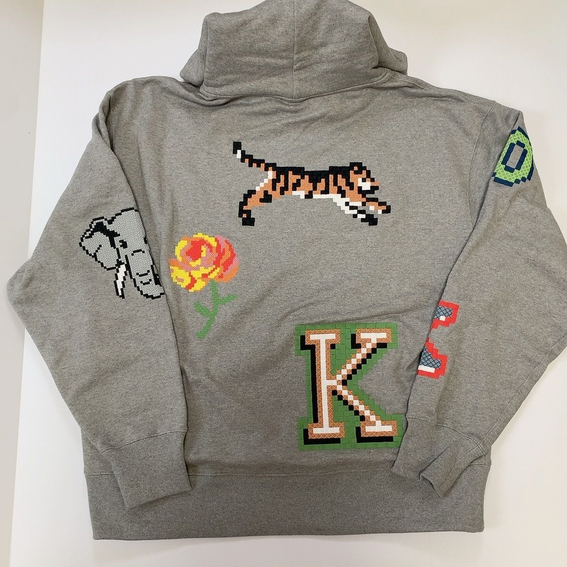 KENZO オーバーサイズ フーディ スエット タイガー ロゴ Pixel (KENZO