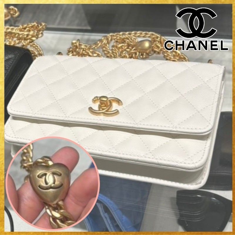 希少☆ハートのアジャスター】 CHANEL チェーンウォレット (CHANEL