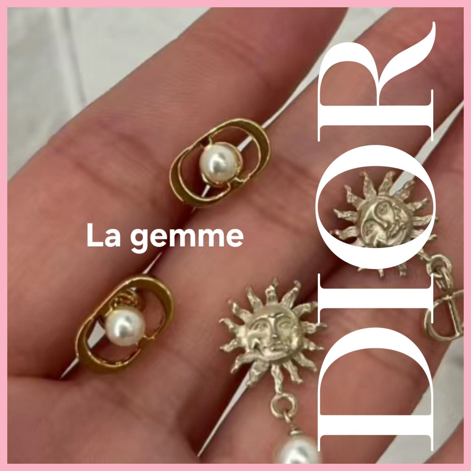 ☆国内発送☆即納！【Dior】Petit CD Jolie ミニ スタッドピアス (Dior