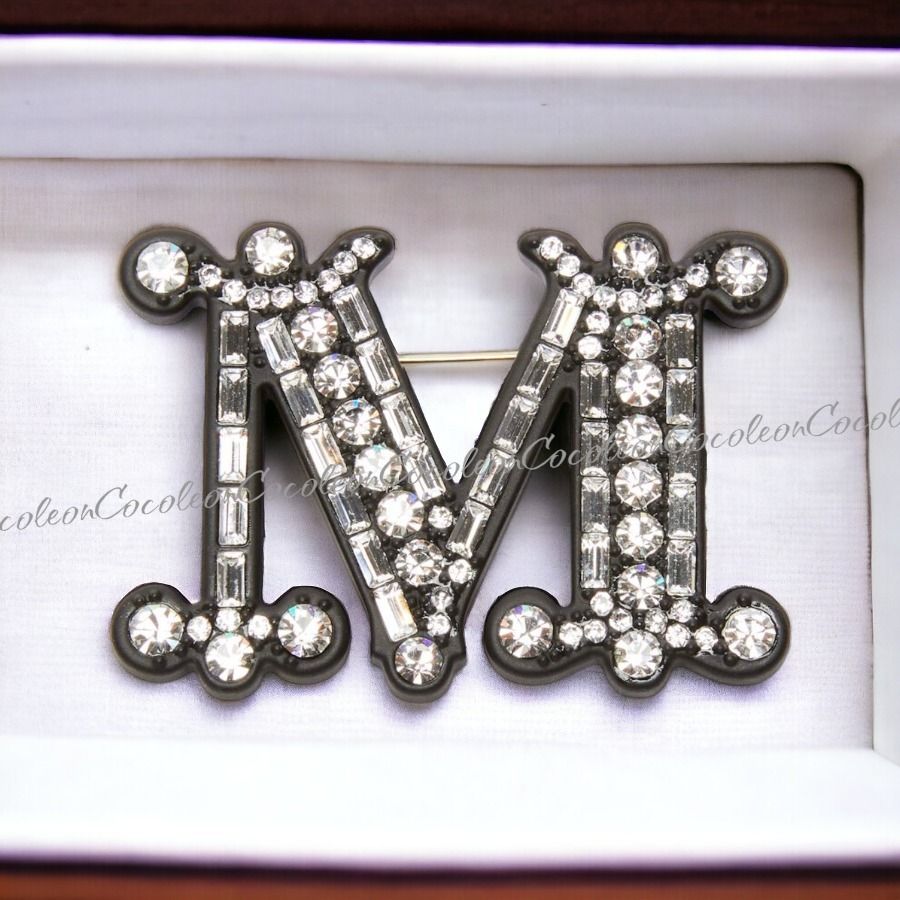 MAX MARA クリスタル ブローチ OPホワイト MAX MARA クリスタル