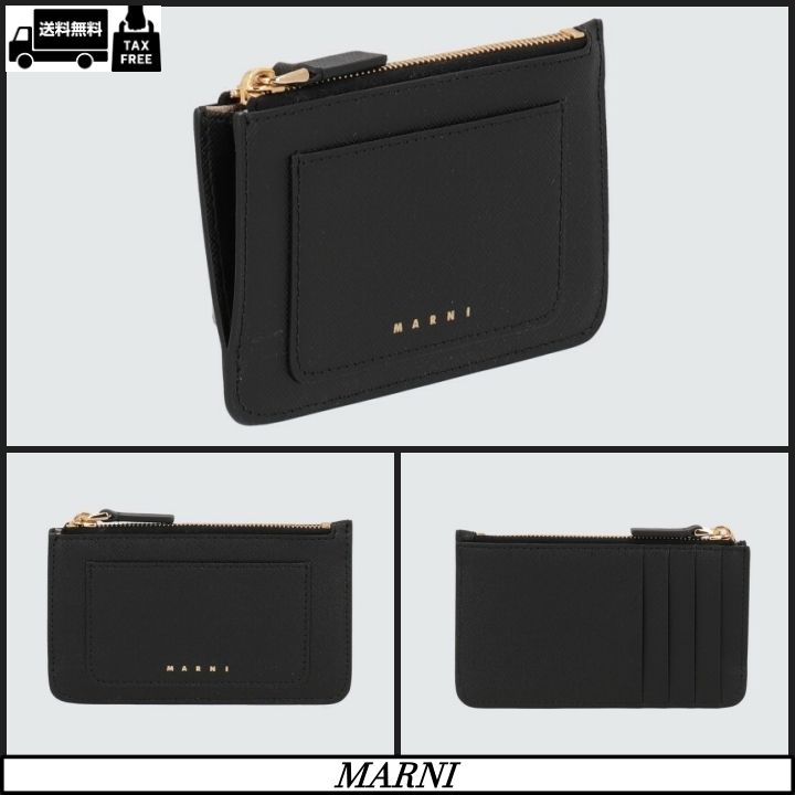 MARNI】ブラック サフィアーノレザー製 カードケース (MARNI/カード