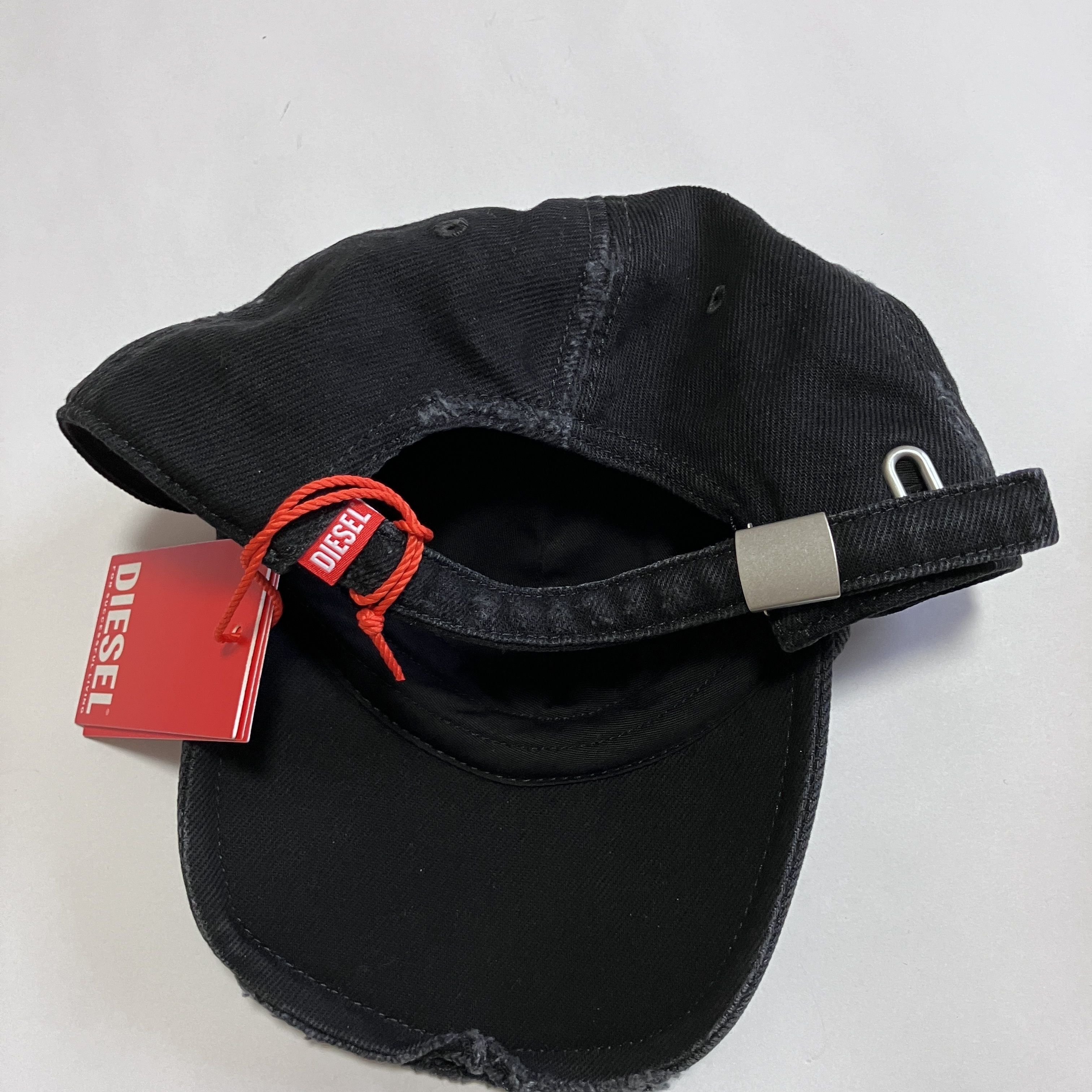 DIESEL ダメージ加工キャップ ブラック デニム合う ディーゼル