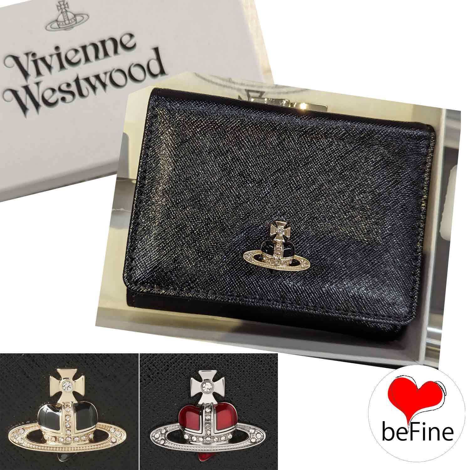 Vivienne Westwood ディアマンテ ハート オーブ 三つ折り財布