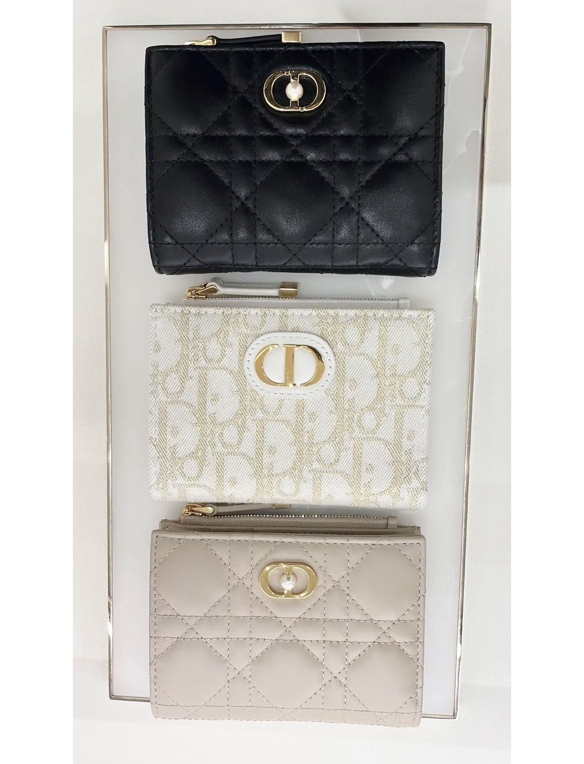 かわいい/上品♪】Dior Jolie Dahlia ウォレット (Dior/折りたたみ財布
