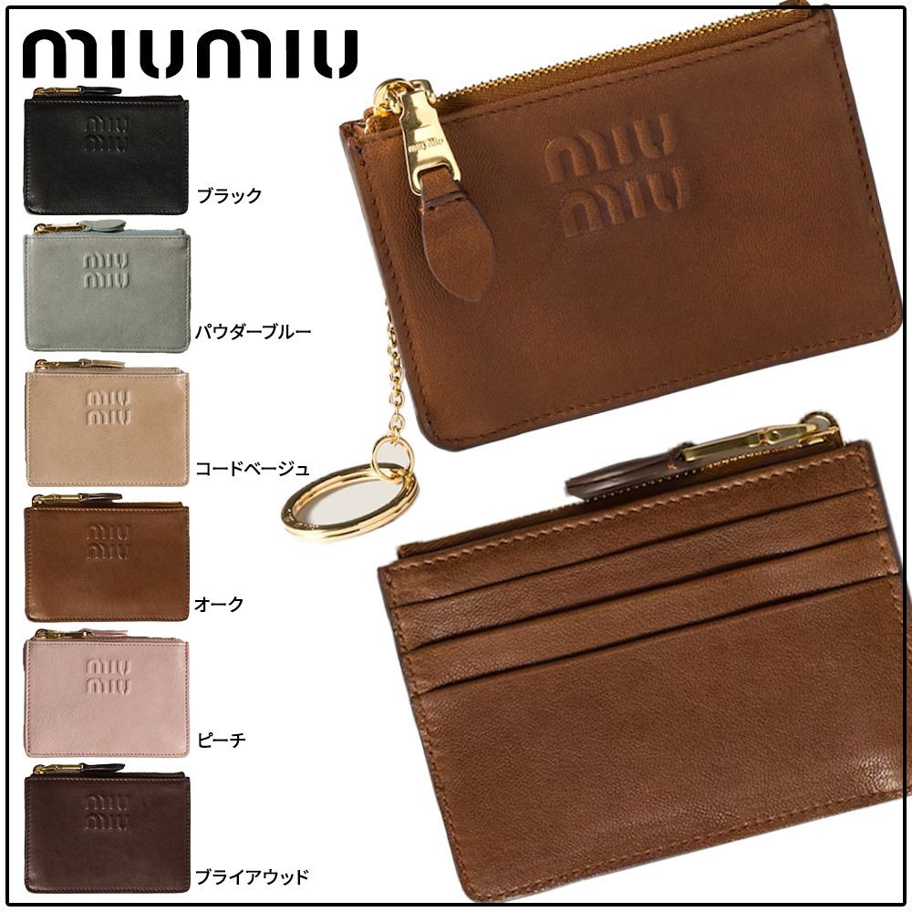 国内買付,ギフト【MIU MIU】ナッパレザー カードケース (MiuMiu/カード