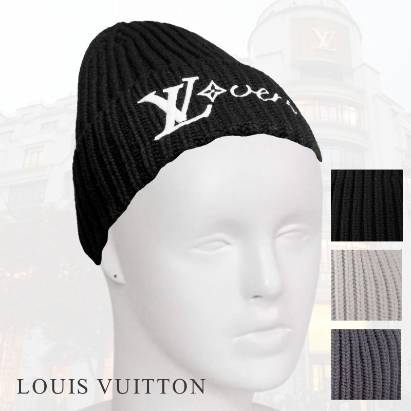 送込*ルイヴィトン*ビーニーLVバーズシグネチャーニットキャップ
