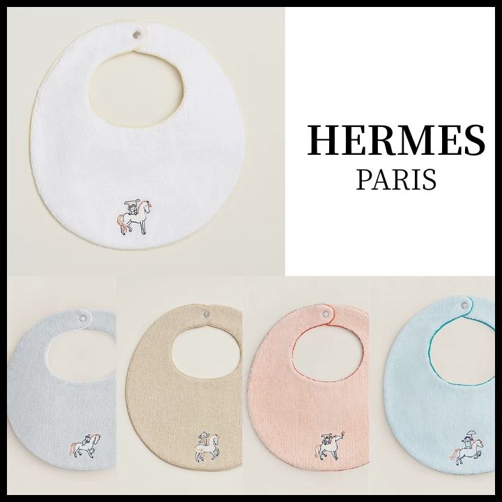 上質感【Hermes】エルメス ベビースタイCabriole round bib (HERMES