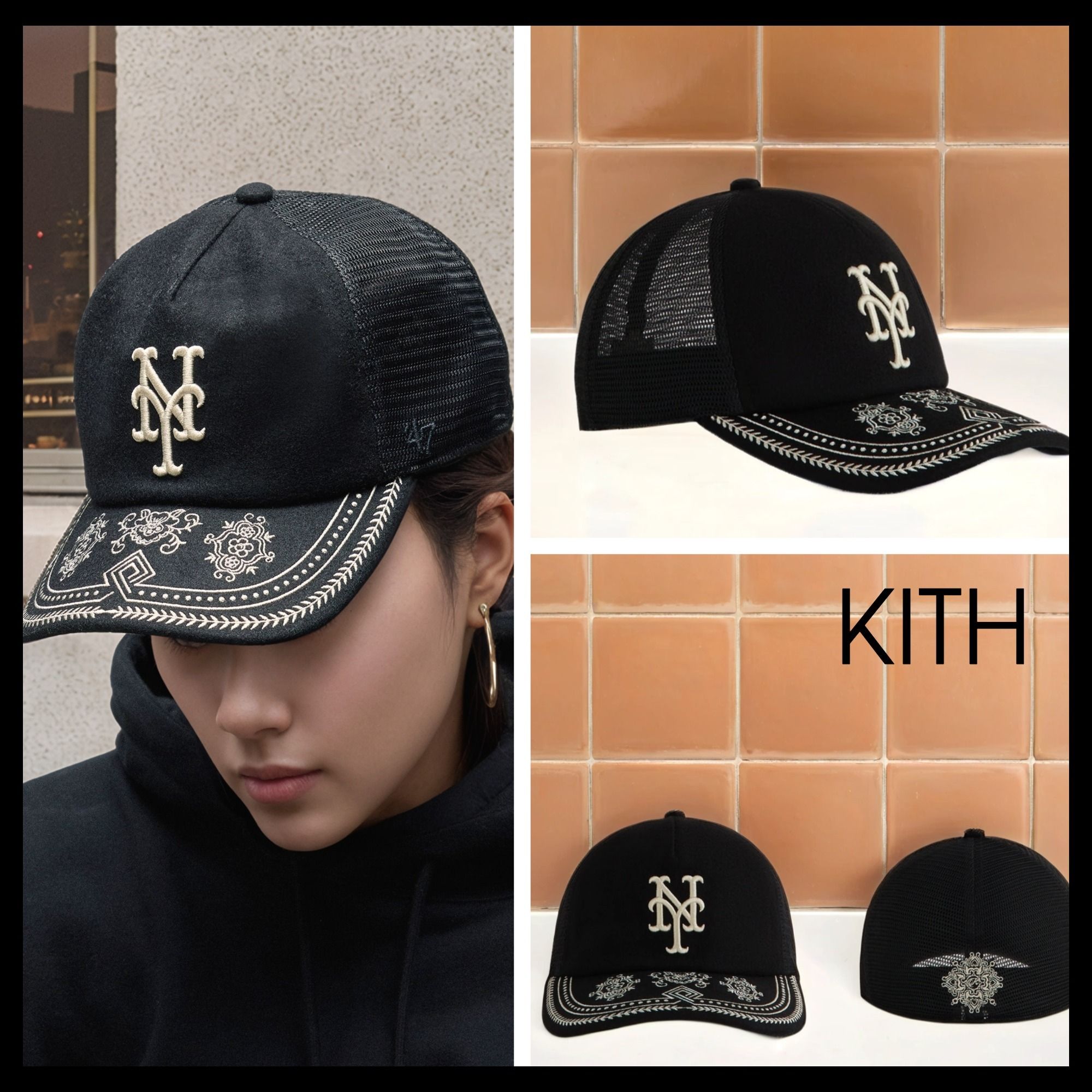 KITH】New York Mets Franchise LS トラッカーハット 帽子 (KITH NYC