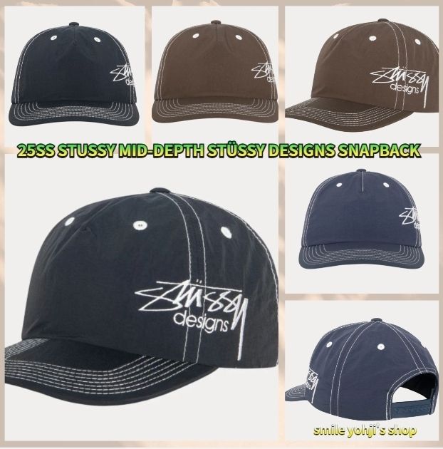 ☆25SS 大人気☆STUSSY MID-DEPTH STUSSY DESIGNS SNAPBACK (STUSSY