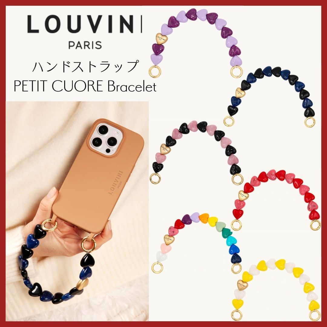 LOUVINI PARISハンドストラップ &iPhone15proケースセット LOUVINI