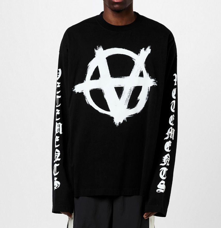 VETEMENTSヴェトモン/ダブルアナーキーロングスリーブTシャツ