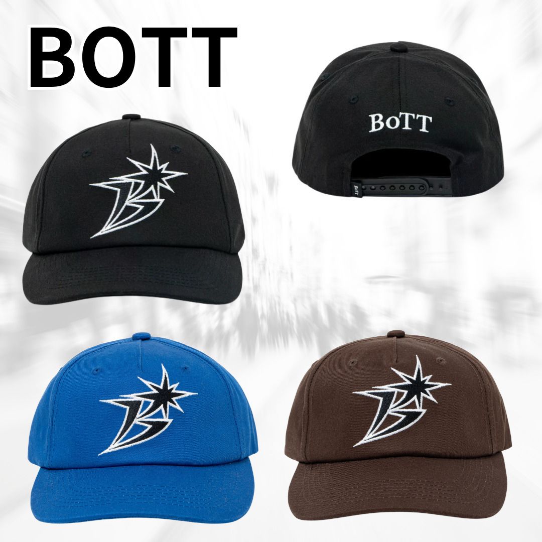 BOTT】B Logo 5-Panel Cap BLACK ユニセックス 送料込 (BoTT/キャップ