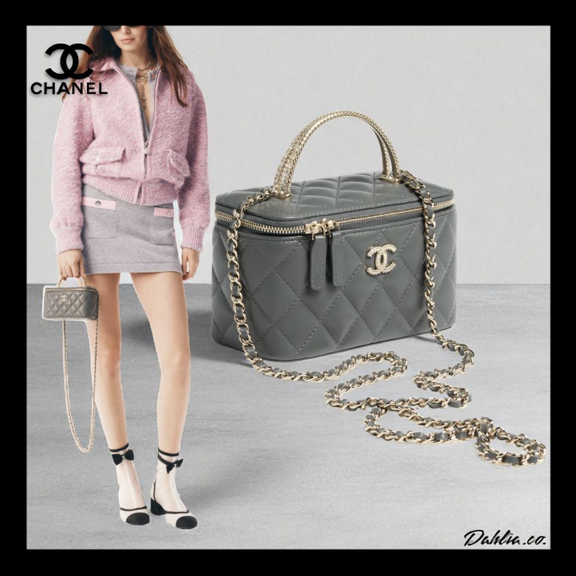 CHANEL 2025/26年秋冬 P ロング ヴァニティ グレー (CHANEL/ショルダー