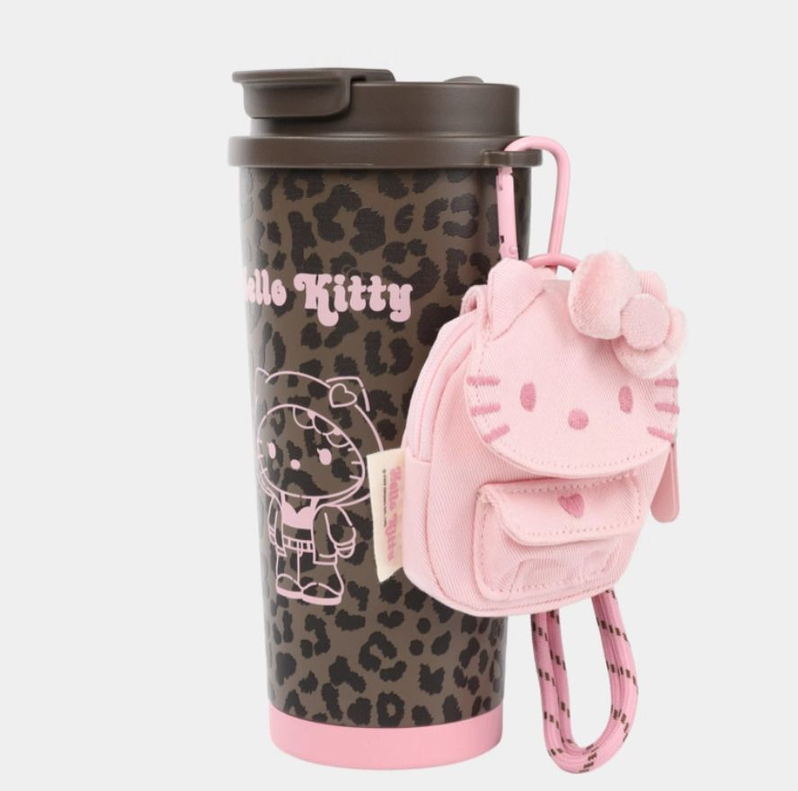 中国限定/Hellokitty×tbh☆ハローキティ ヒョウ柄 タンブラー (Hello
