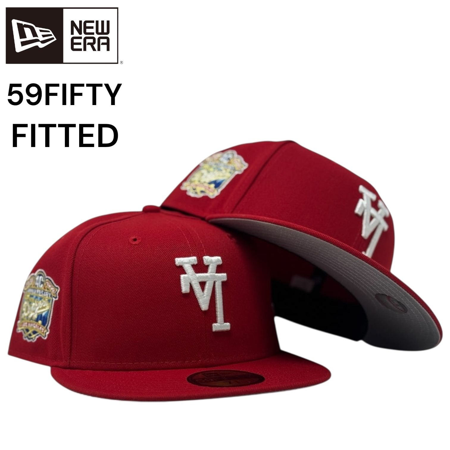 NEWERA LA ドジャース レッド 59FIFTY ニューエラ UPSIDE DOWN (New