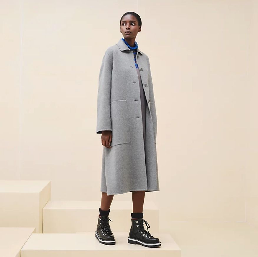 エレガント☆】Hermes カシミヤ ロングコート (HERMES/コート