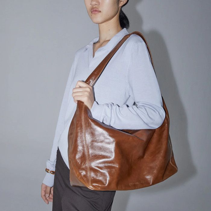 Paloma Wool ブラウンレザーショルダーバッグ
