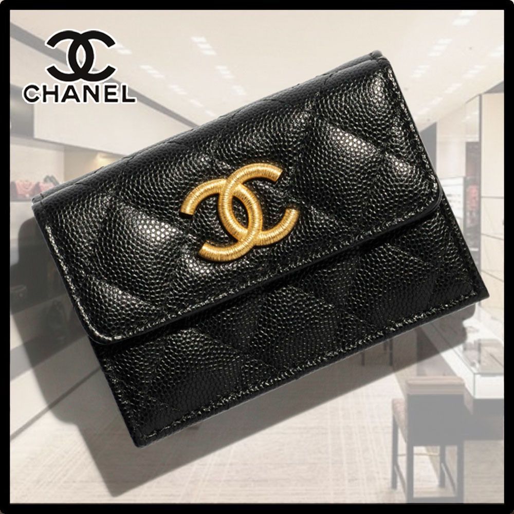 2025SS☆新作☆コンパクト】CHANEL☆折り畳み財布 (CHANEL/折りたたみ